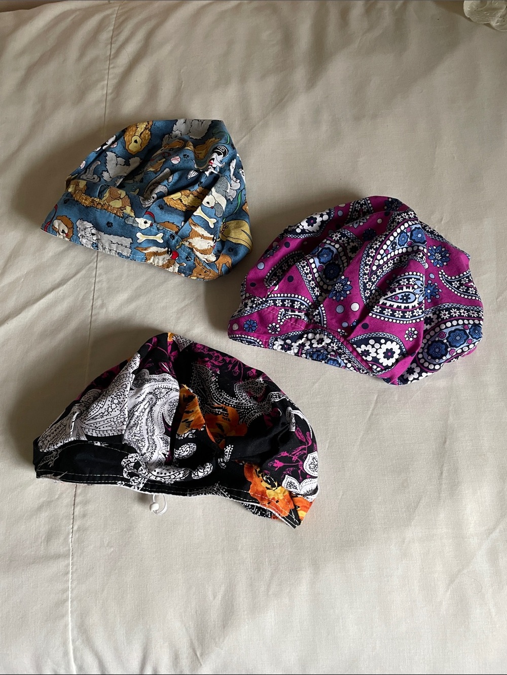 Women’s Cotton Chemo Headwear Slouchy Lightweight Beanie Caps Set of 3